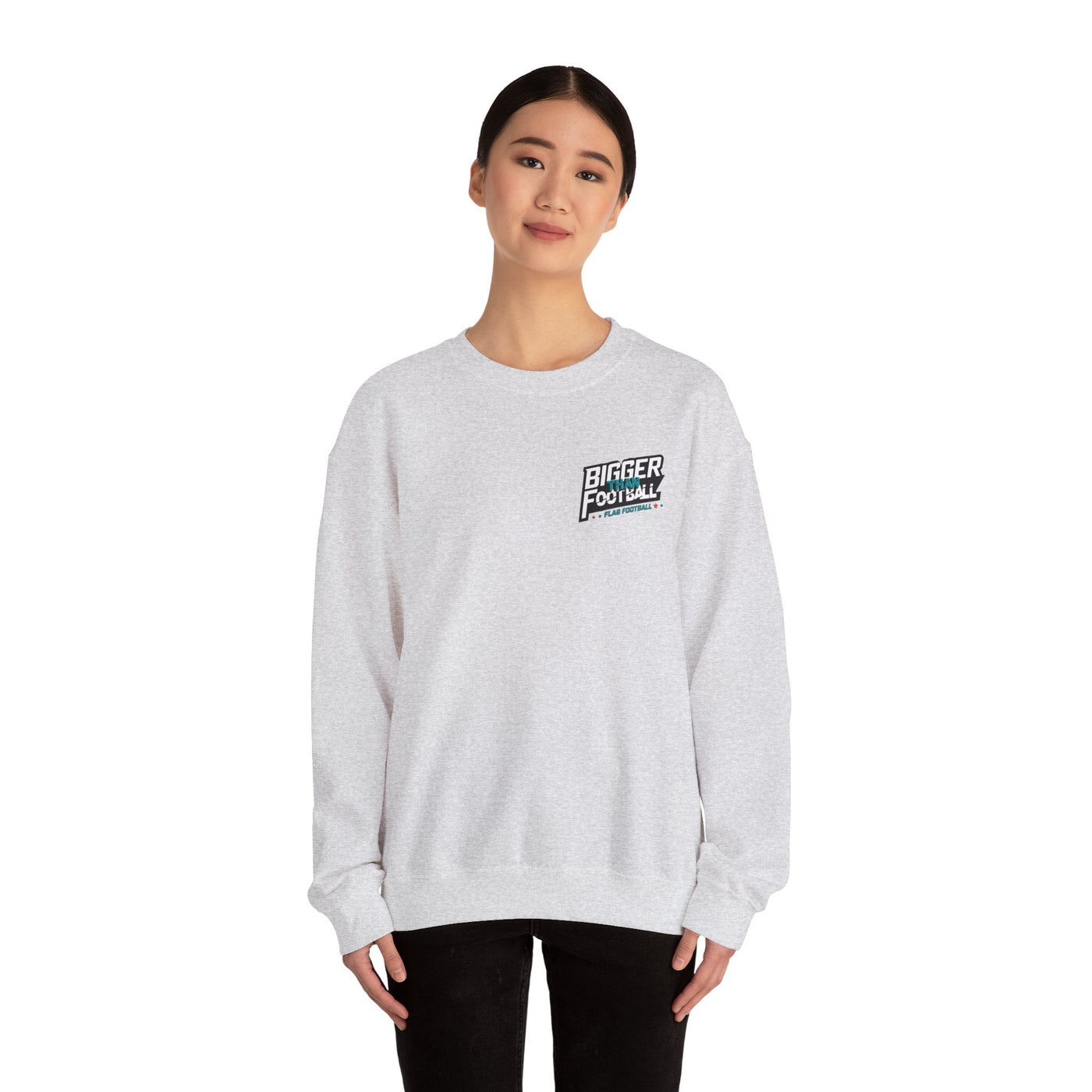 Bigger Football Unisex Heavy Blend Crewneck Sweatshirt