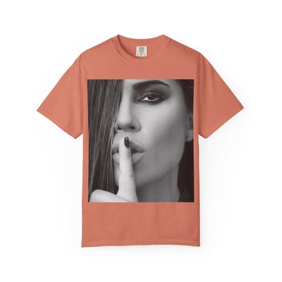 Courtnay Unisex Shhh Graphic T-shirt | Trendy Black and White Design