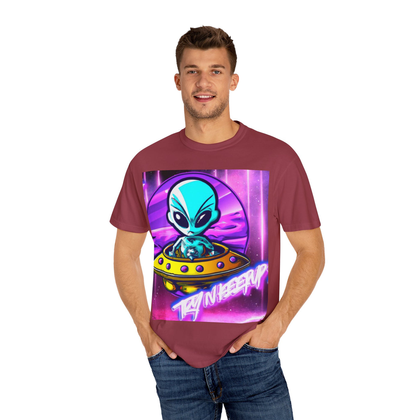 Retro Alien Graphic Unisex T-Shirt - Vintage Space Vibe