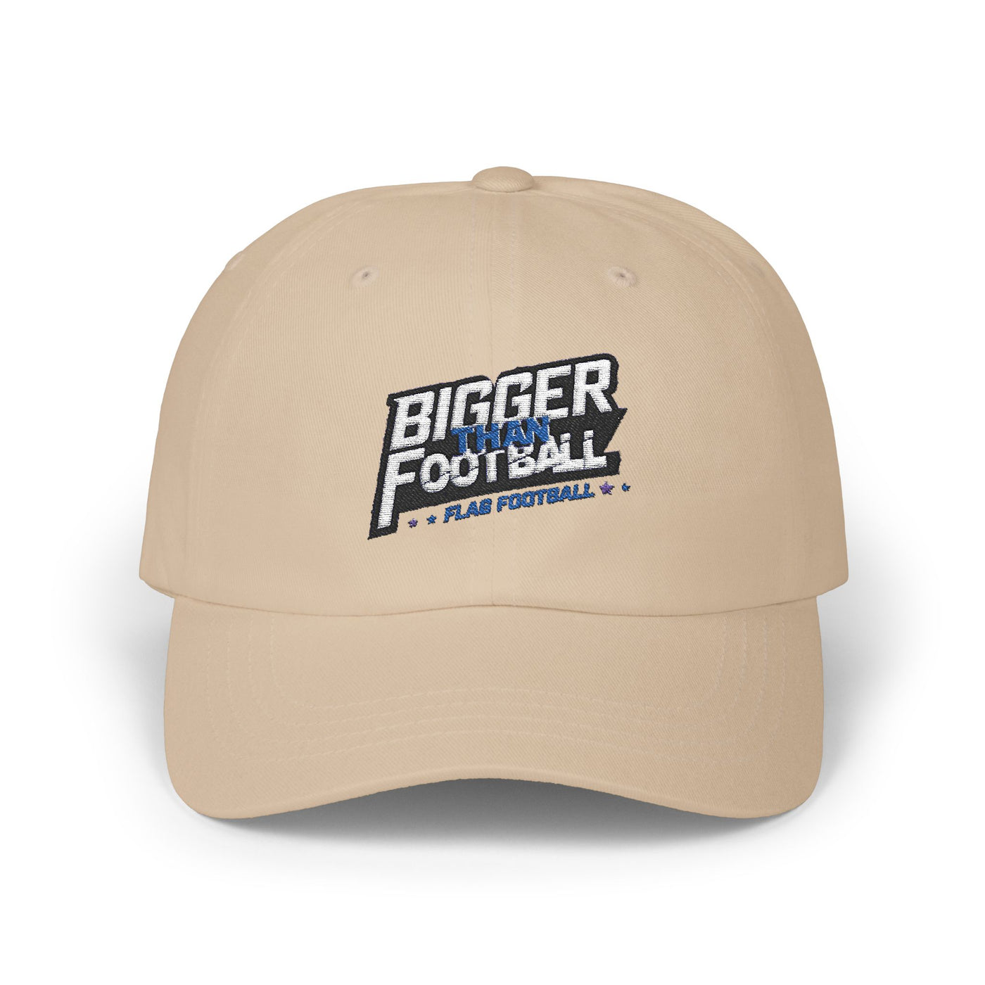 Bigger Than Football Classic Dad Cap - Casual White Hat for Sports Lovers