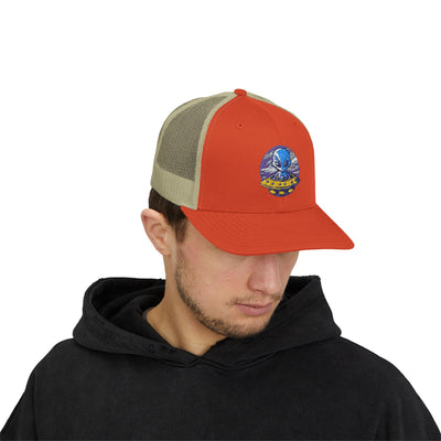 Alien UFO Snapback Trucker Cap - Fun & Trendy Hat for Sci-Fi Lovers