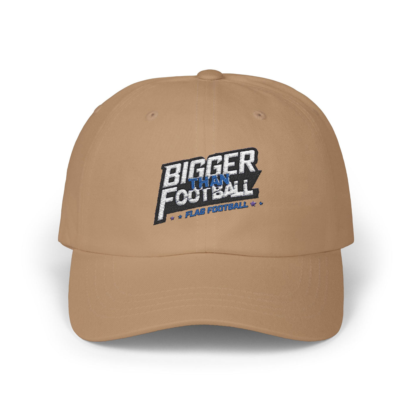 Bigger Than Football Classic Dad Cap - Casual White Hat for Sports Lovers
