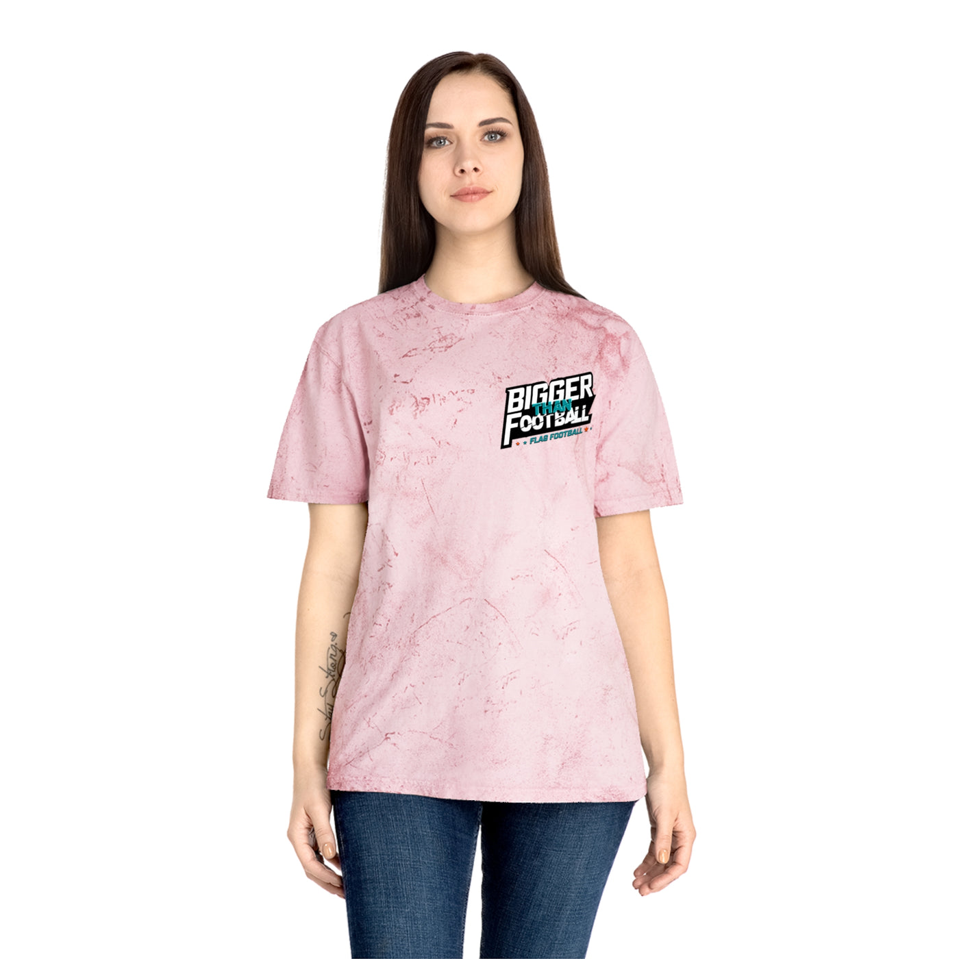 Bigger Football Unisex Tie-Dye T-Shirt - Color Blast Style