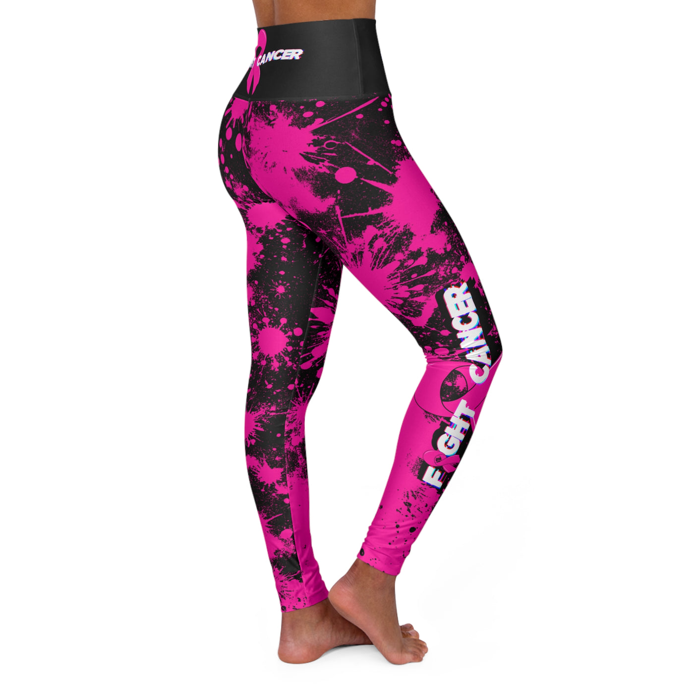 Fight Cancer High Waisted Yoga Leggings