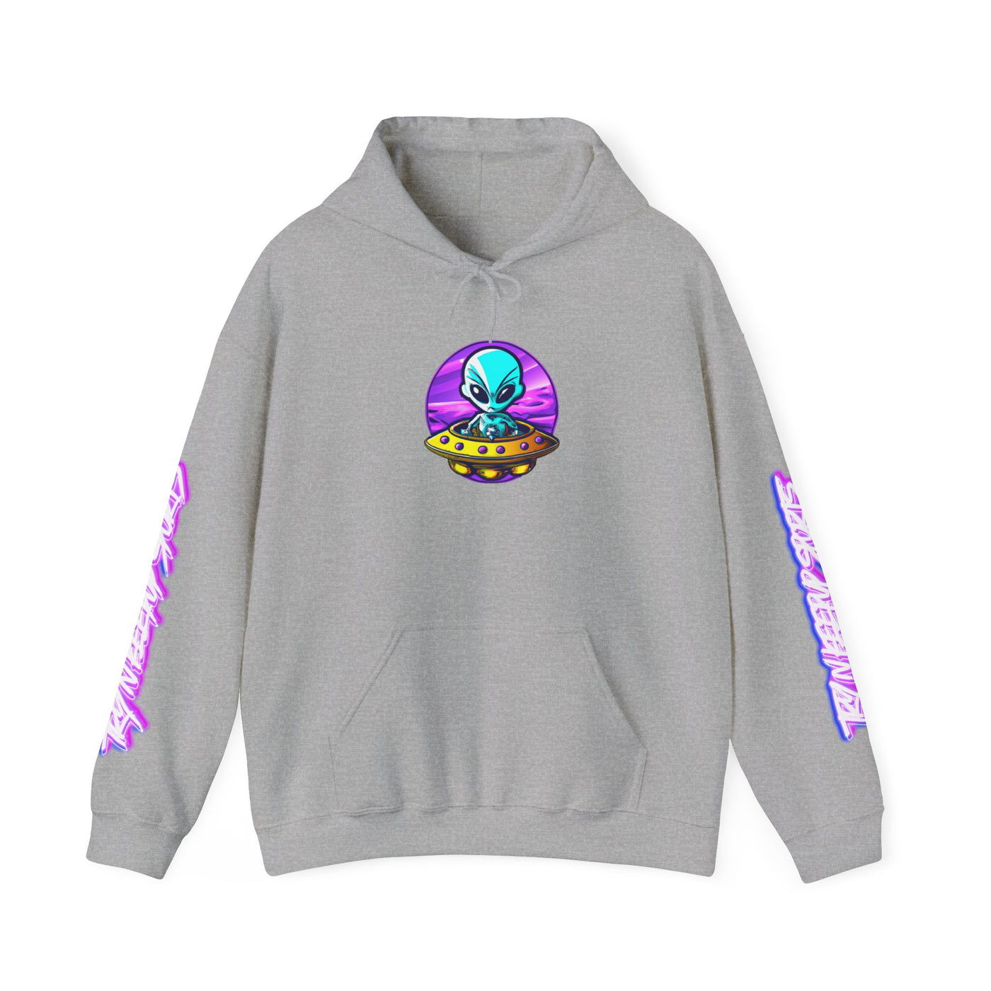 Retro Alien Graphic Hoodie - Unisex Heavy Blend™ Sweatshirt