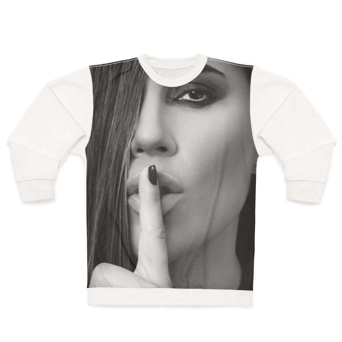 Courtnay Unisex Sweatshirt - Stylish Silence Graphic Sweatshirt for Trendsetters