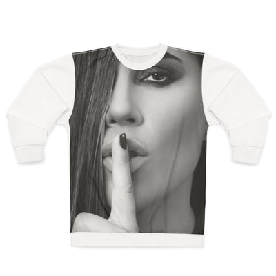 Courtnay Unisex Sweatshirt - Stylish Silence Graphic Sweatshirt for Trendsetters
