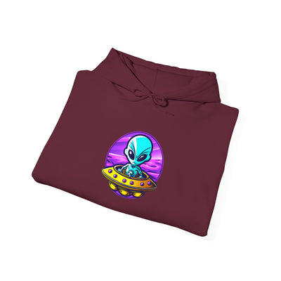 Retro Alien Graphic Hoodie - Unisex Heavy Blend™ Sweatshirt