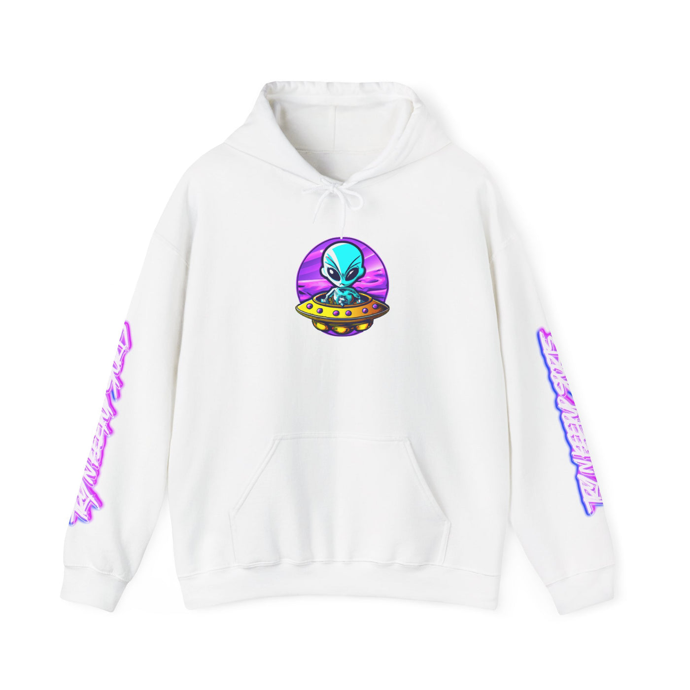 Retro Alien Graphic Hoodie - Unisex Heavy Blend™ Sweatshirt
