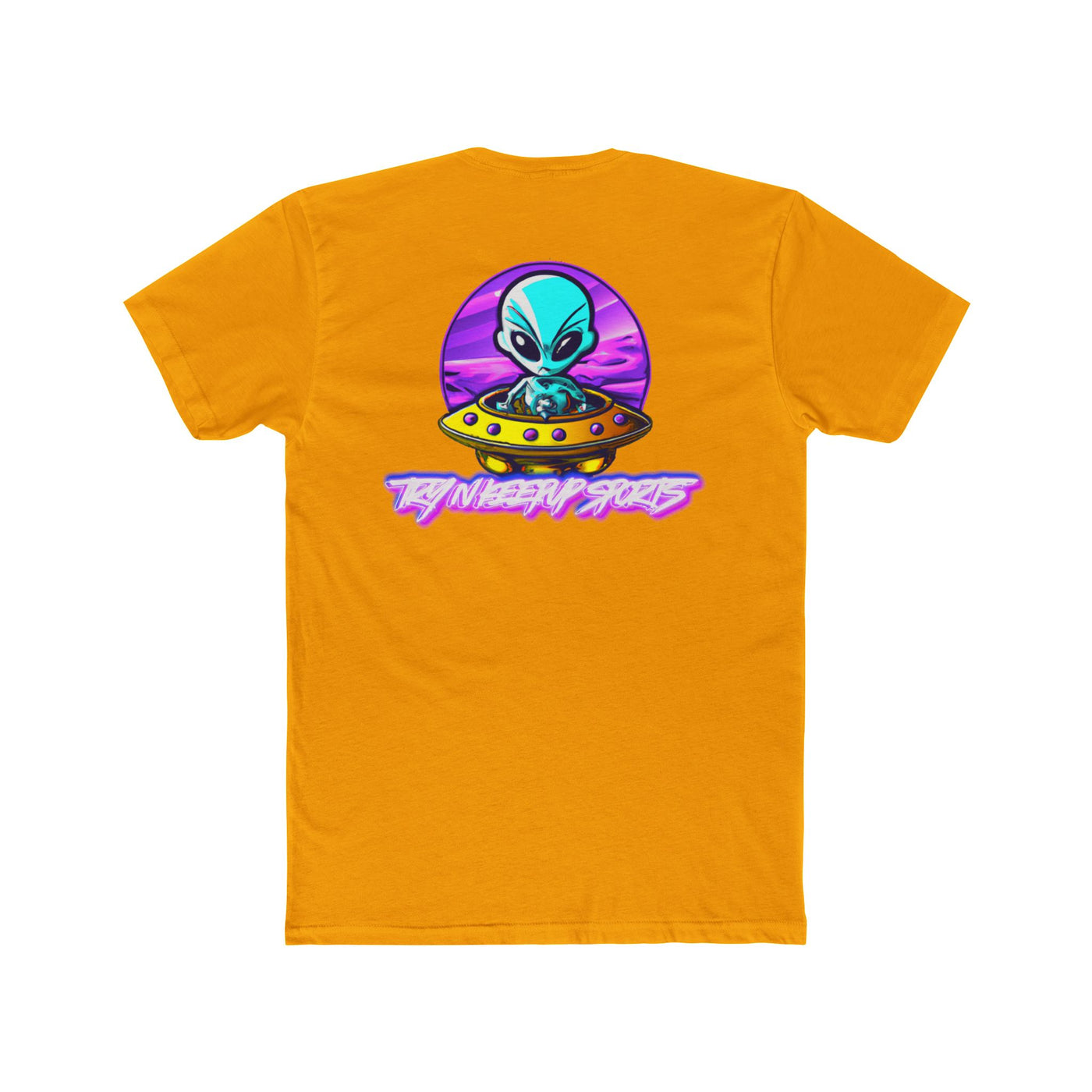 Unisex Cotton Crew Tee - Alien Encounter Graphic T-shirt