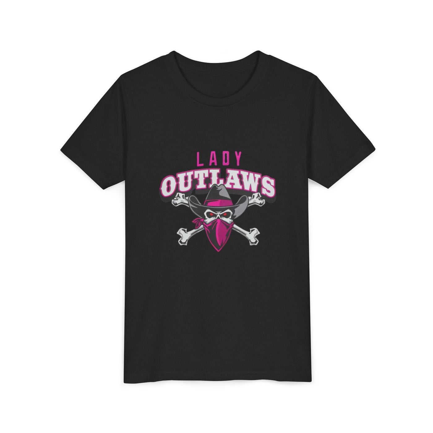 Lady Outlaws Youth Tee - Fun and Edgy Short Sleeve T-Shirt for Young Rebels