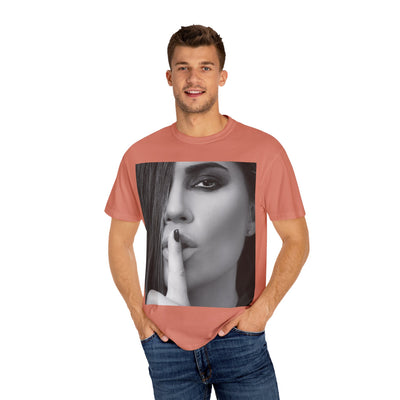 Courtnay Unisex Shhh Graphic T-shirt | Trendy Black and White Design