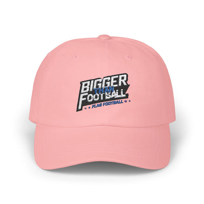 Bigger Than Football Classic Dad Cap - Casual White Hat for Sports Lovers