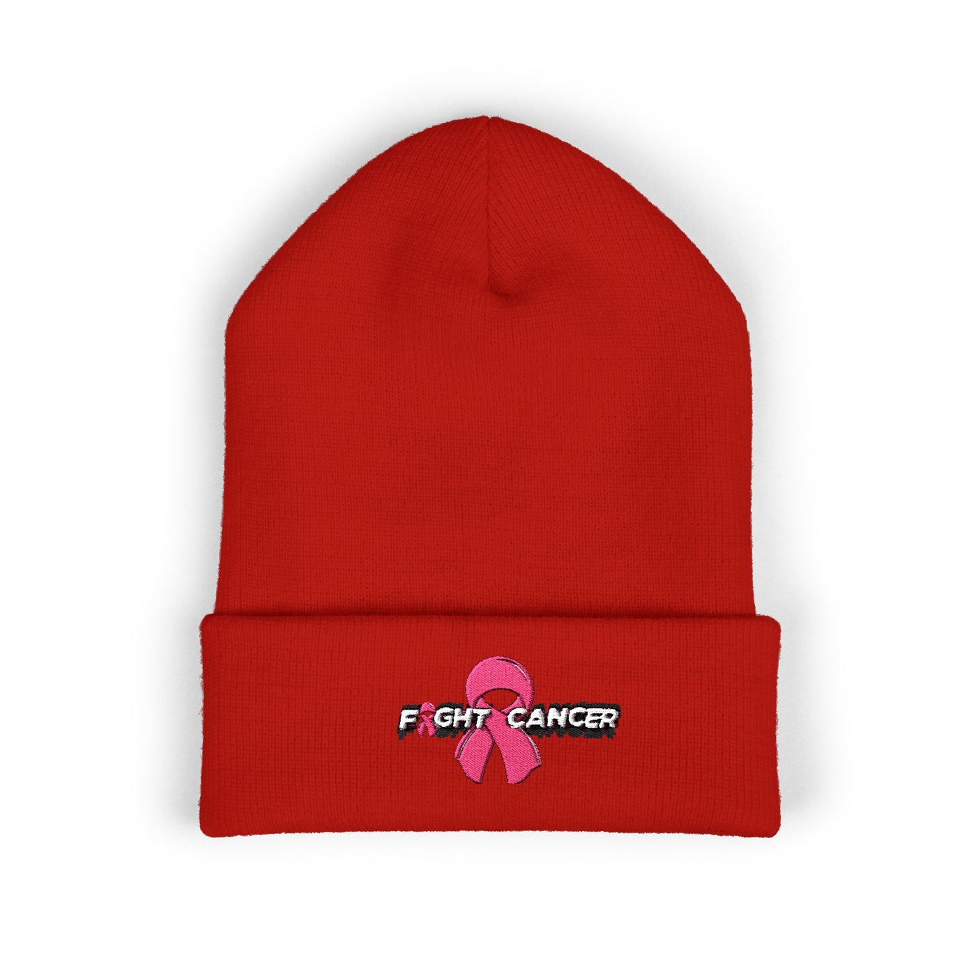 Pink Ribbon Classic Cuffed Beanie