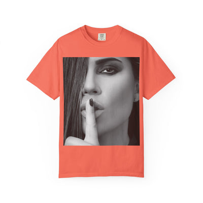 Courtnay Unisex Shhh Graphic T-shirt | Trendy Black and White Design