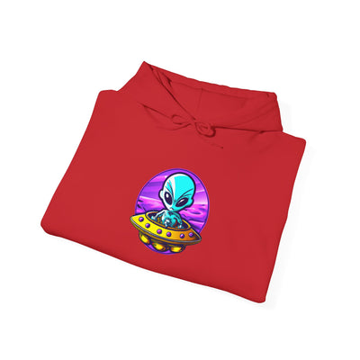 Retro Alien Graphic Hoodie - Unisex Heavy Blend™ Sweatshirt