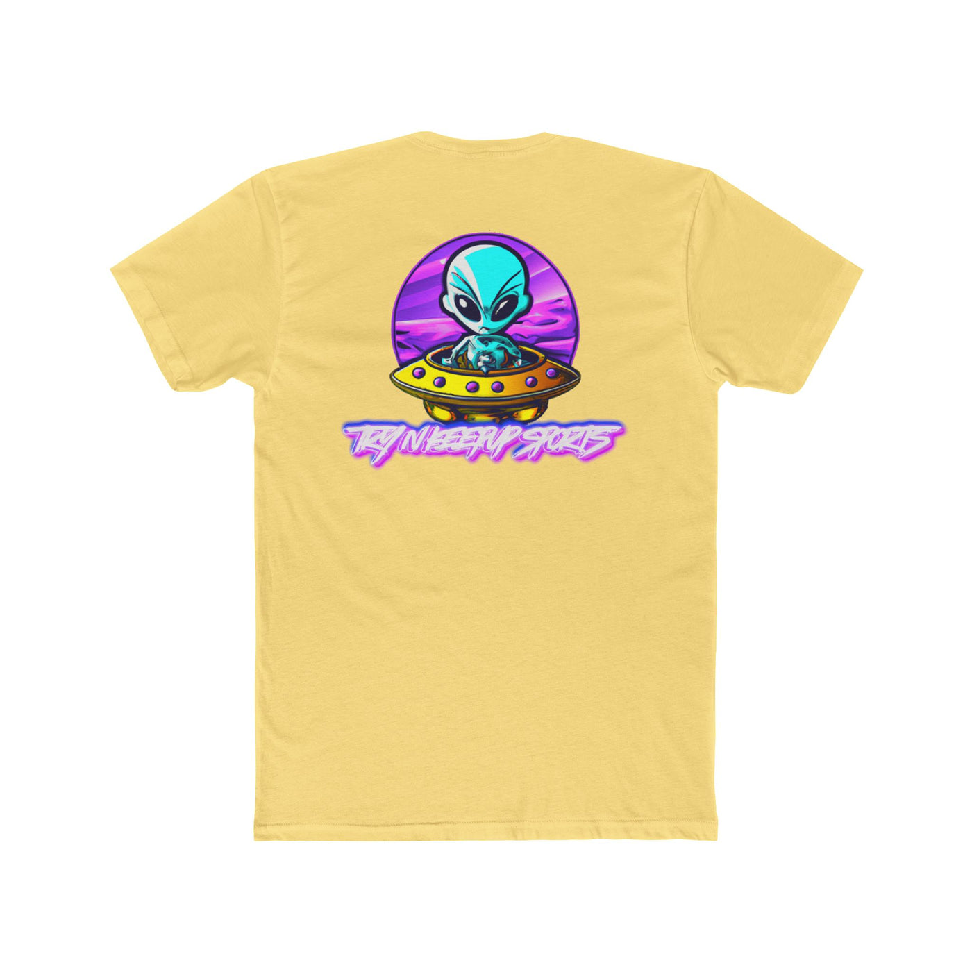 Unisex Cotton Crew Tee - Alien Encounter Graphic T-shirt