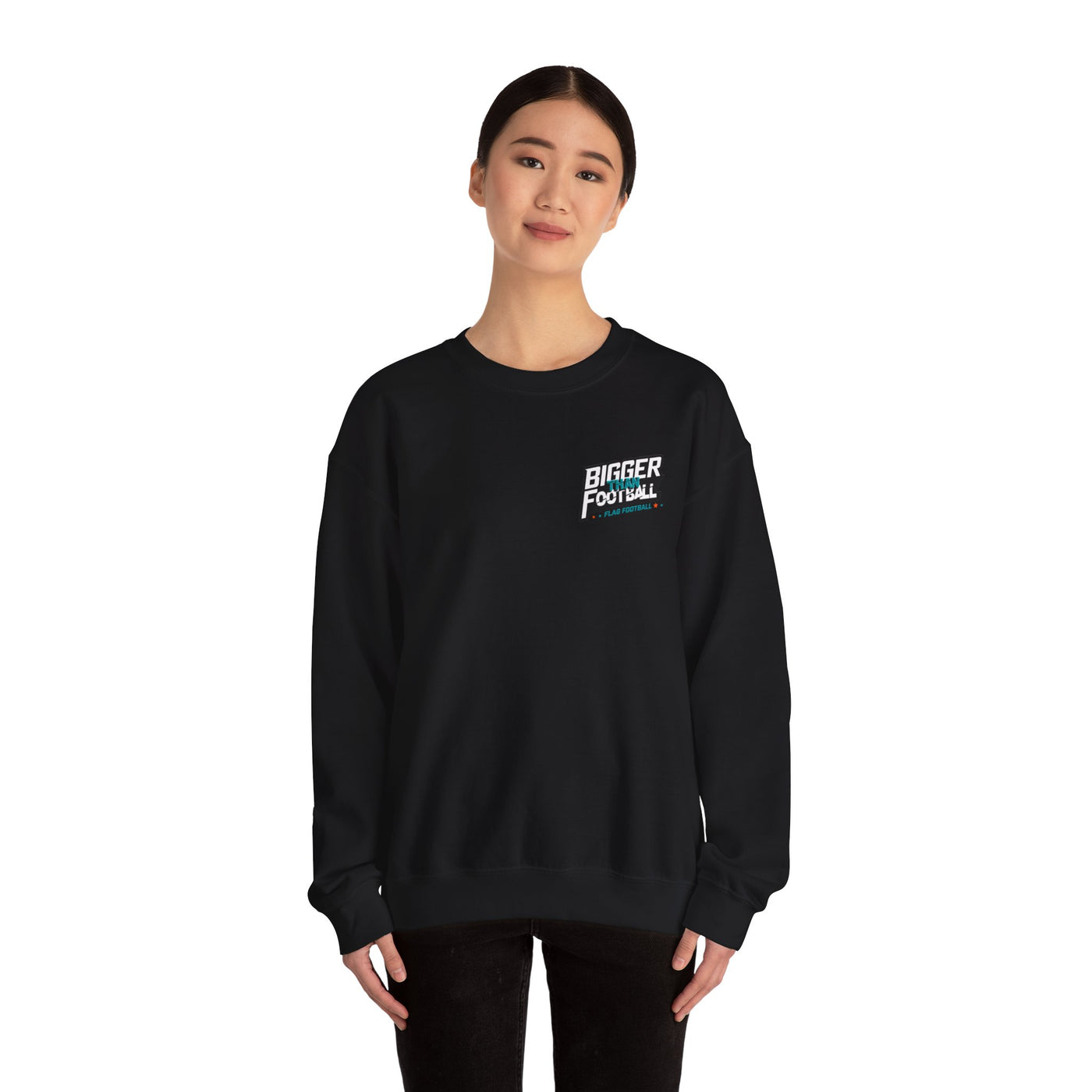 Bigger Football Unisex Heavy Blend Crewneck Sweatshirt