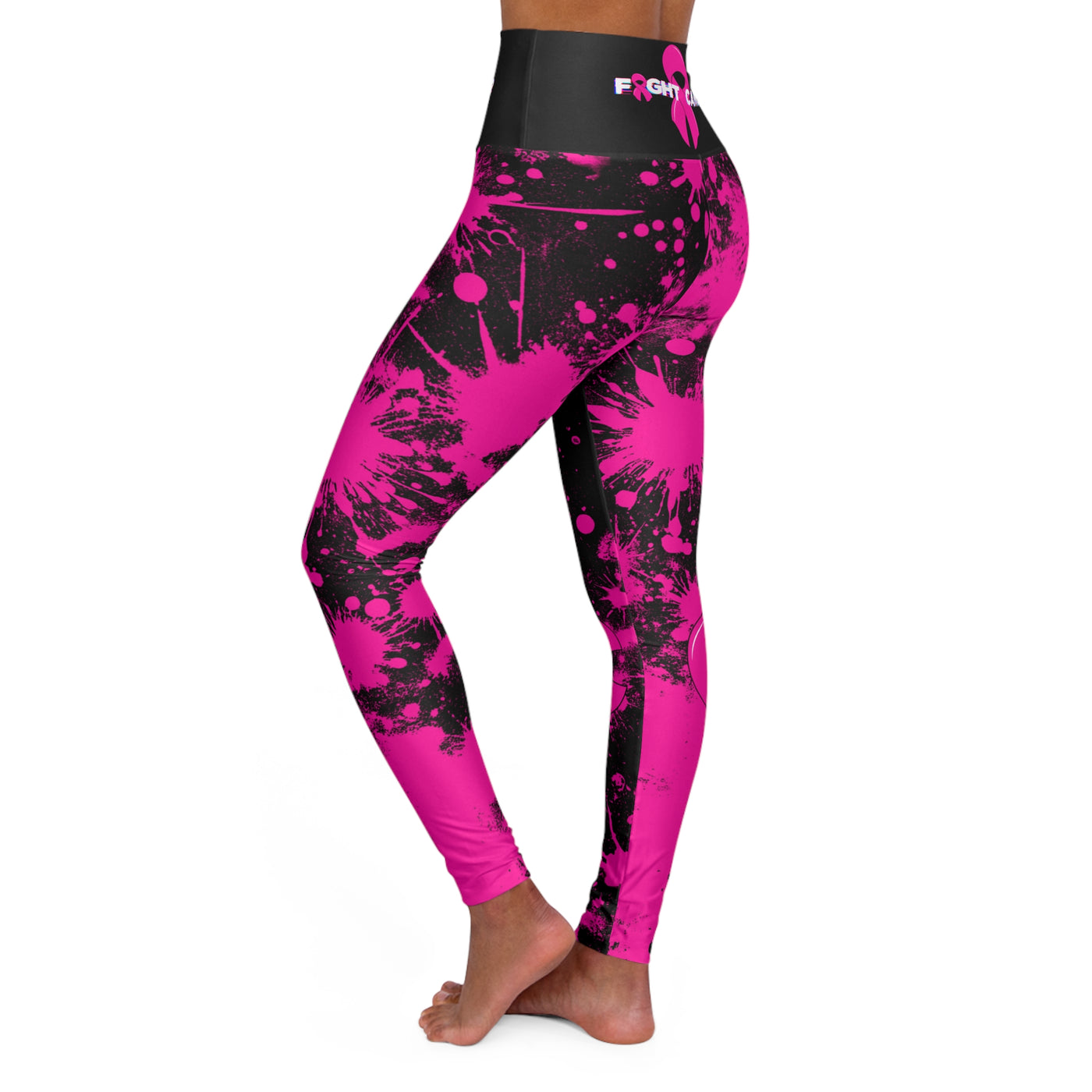 Fight Cancer High Waisted Yoga Leggings