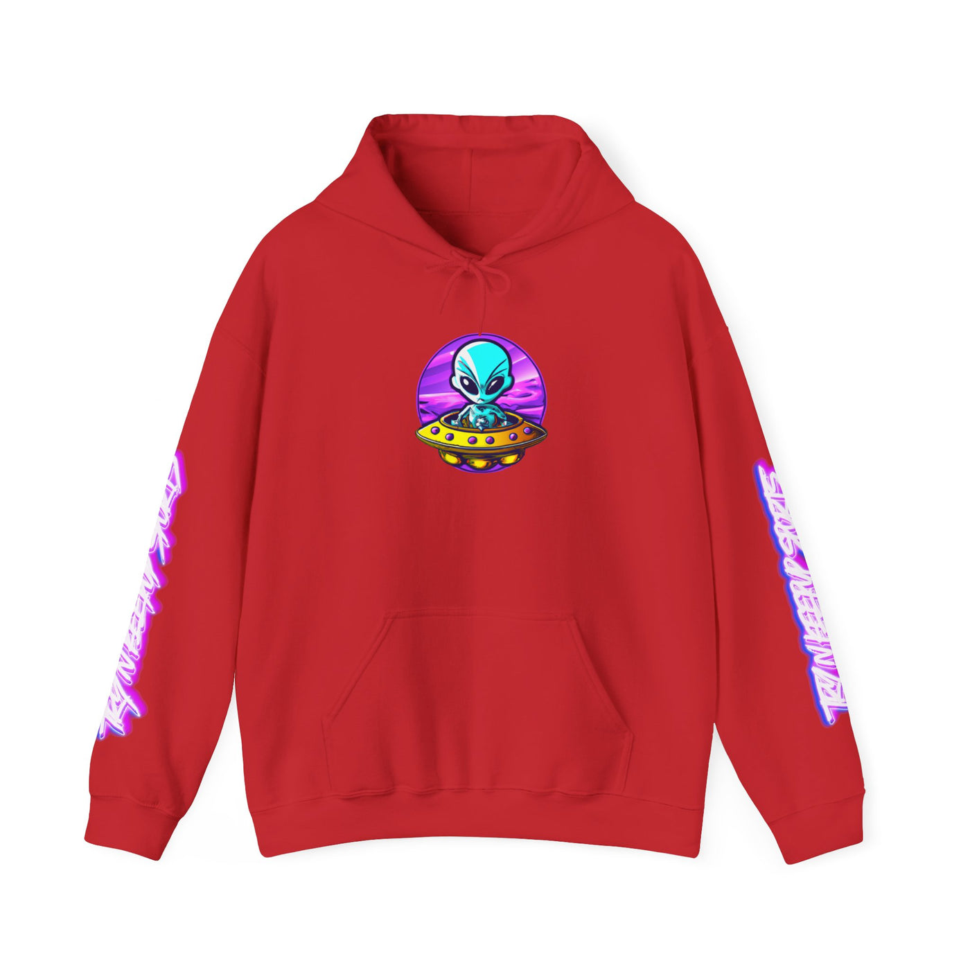 Retro Alien Graphic Hoodie - Unisex Heavy Blend™ Sweatshirt
