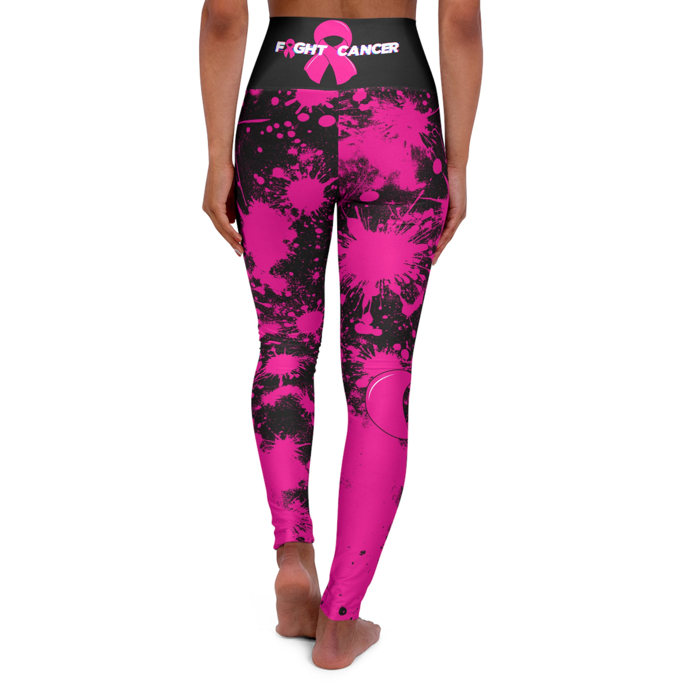 Fight Cancer High Waisted Yoga Leggings