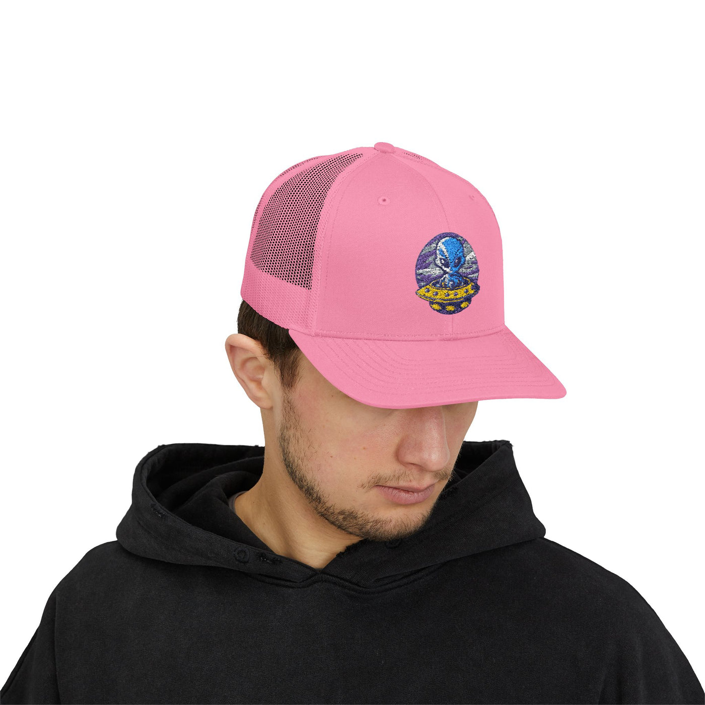 Alien UFO Snapback Trucker Cap - Fun & Trendy Hat for Sci-Fi Lovers