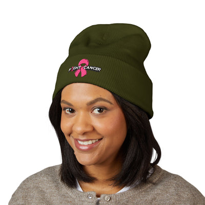 Pink Ribbon Classic Cuffed Beanie