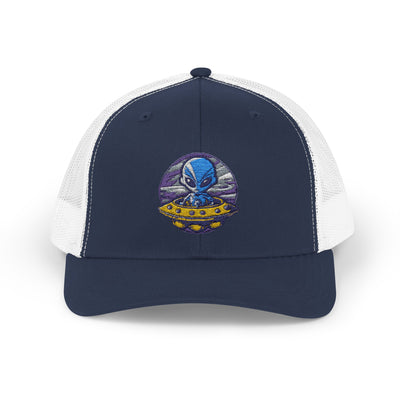 Alien UFO Snapback Trucker Cap - Fun & Trendy Hat for Sci-Fi Lovers
