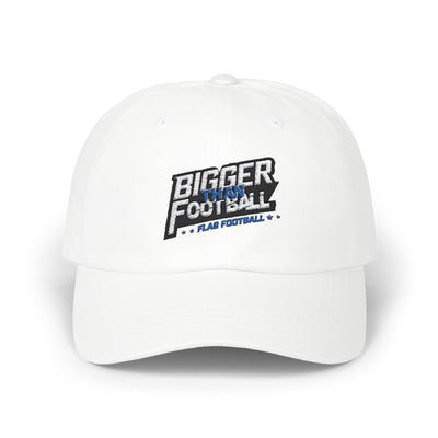 Bigger Than Football Classic Dad Cap - Casual White Hat for Sports Lovers