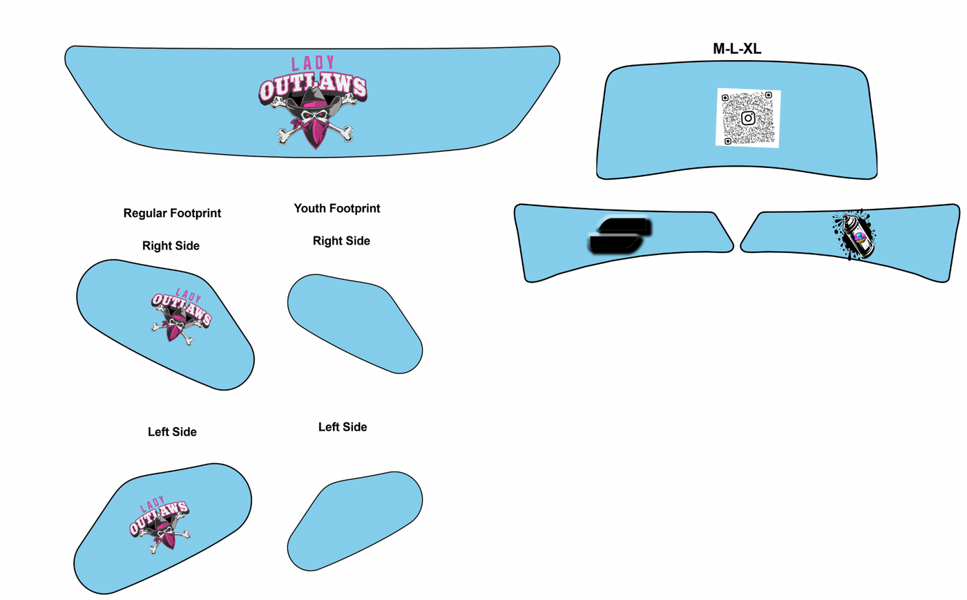 Lady Outlaws X7C NON-TACKLE FOOTBALL HEADBAND [FLAG FOOTBALL | 7V7]